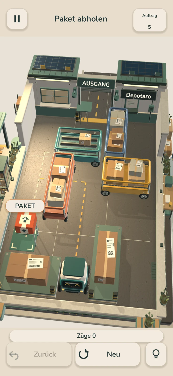 Pakete abholen im Paketdepot